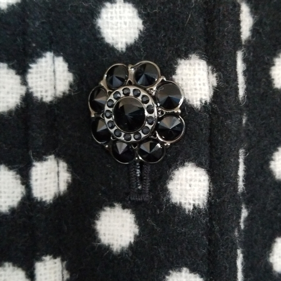 Polka dot pea coat sz.L - Picture 3 of 6